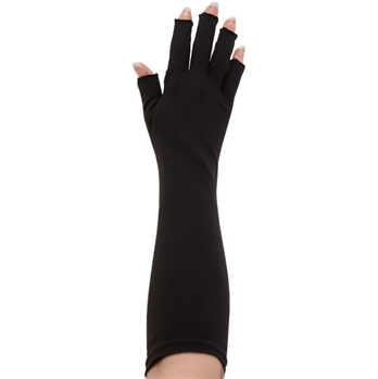Foxgloves Elle Grip Gloves - Elbow Length Gardening Gloves With Silicone Grip (Crow Black, Medium)